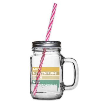 Heart surgeon - Glass jar with handle and screw cap - clear - Right