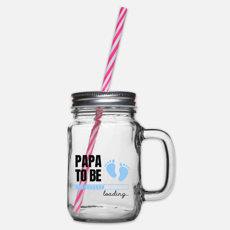 Futur papa - garçon - Bocal à boisson - transparent