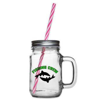 Fish Crew - Glass jar with handle and screw cap - clear - Right