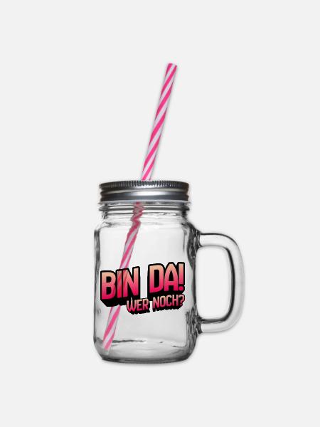 Bin Da Wer Noch Gradient - Henkelglas mit Schraubdeckel - Klar