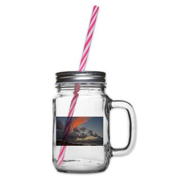 abends-am-strand - Henkelglas mit Schraubdeckel - Klar - Rechts