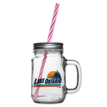Lake Ontario EST 1656 Retro - Henkelglas mit Schraubdeckel - Klar - Rechts