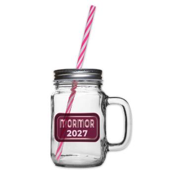Schwedische Großmutter 2027 - Henkelglas mit Schraubdeckel - Klar - Rechts
