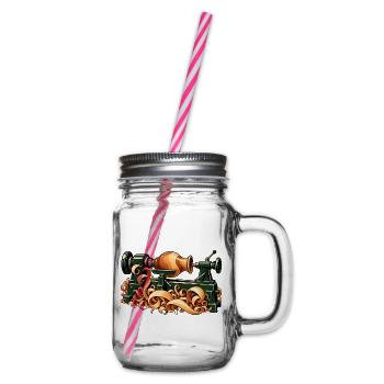 Vase nimmt Gestalt auf einer Drehbank an - Henkelglas mit Schraubdeckel - Klar - Rechts