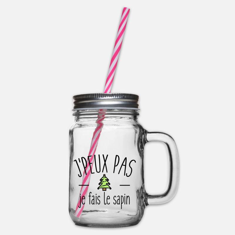 Je peux pas je fais le sapin - Bocal à boisson - transparent