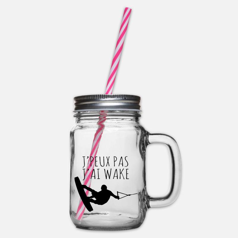 Je peux pas j'ai wake - Bocal à boisson - transparent