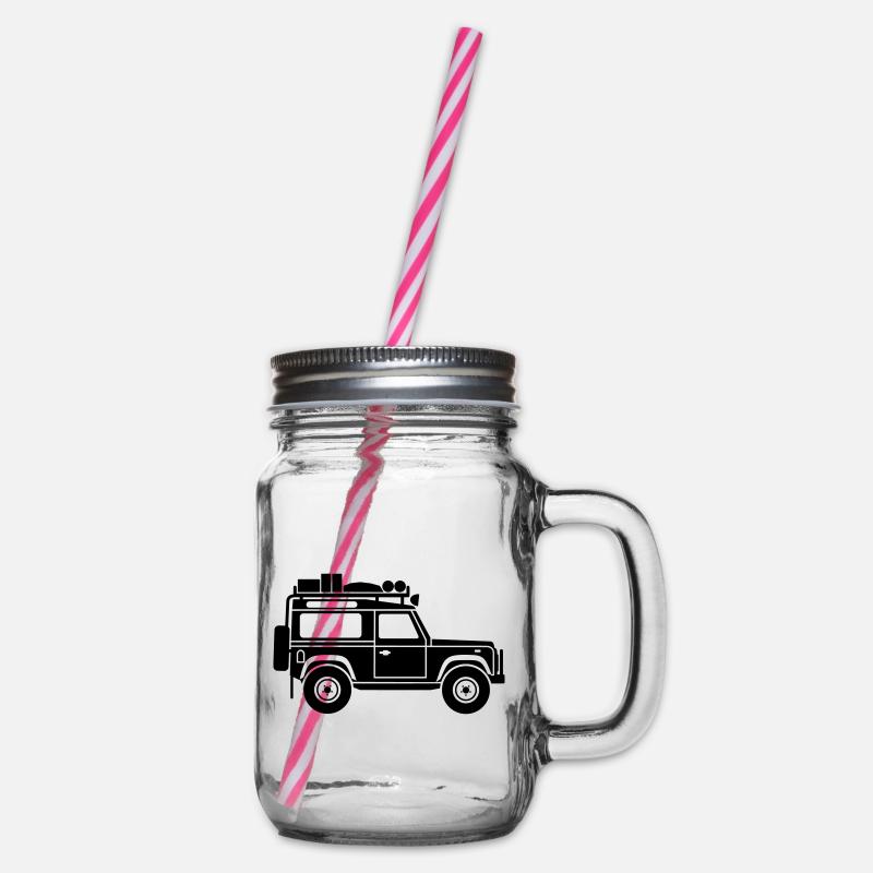 Defender D90 Expedition - Henkelglas mit Schraubdeckel - Klar