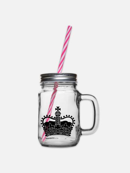 Crown - Krone - Henkelglas mit Schraubdeckel - Klar