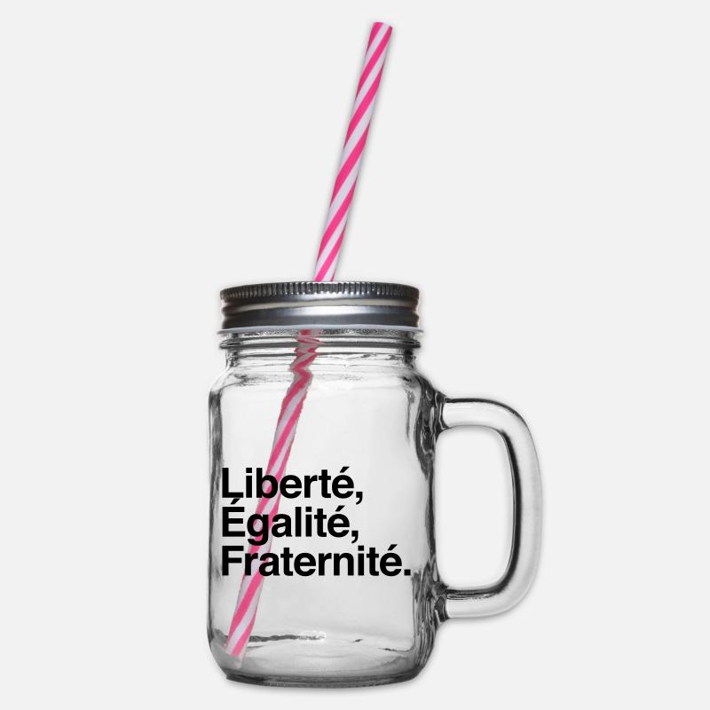 Liberté Egalité Fraternité - Devise République - Bocal à boisson - transparent