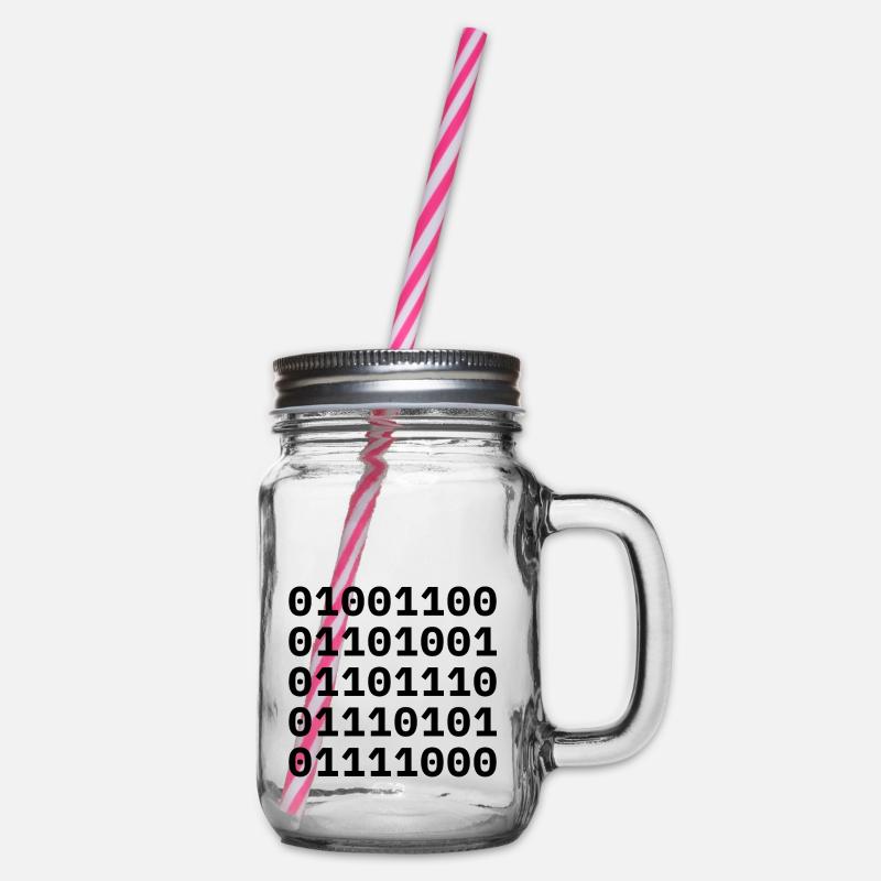 "LINUX" en code binaire. - Bocal à boisson - transparent