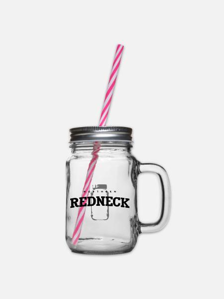 Northern Redneck (black) - Henkelglas mit Schraubdeckel - Klar
