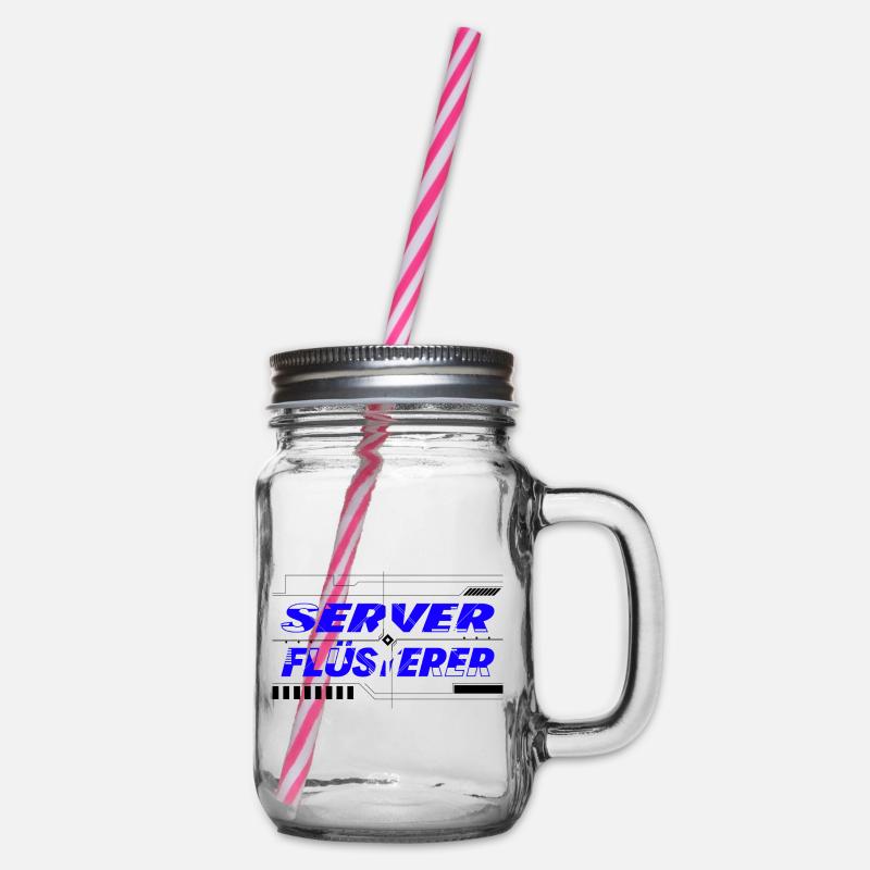 Server Flüsterer - Henkelglas mit Schraubdeckel - Klar