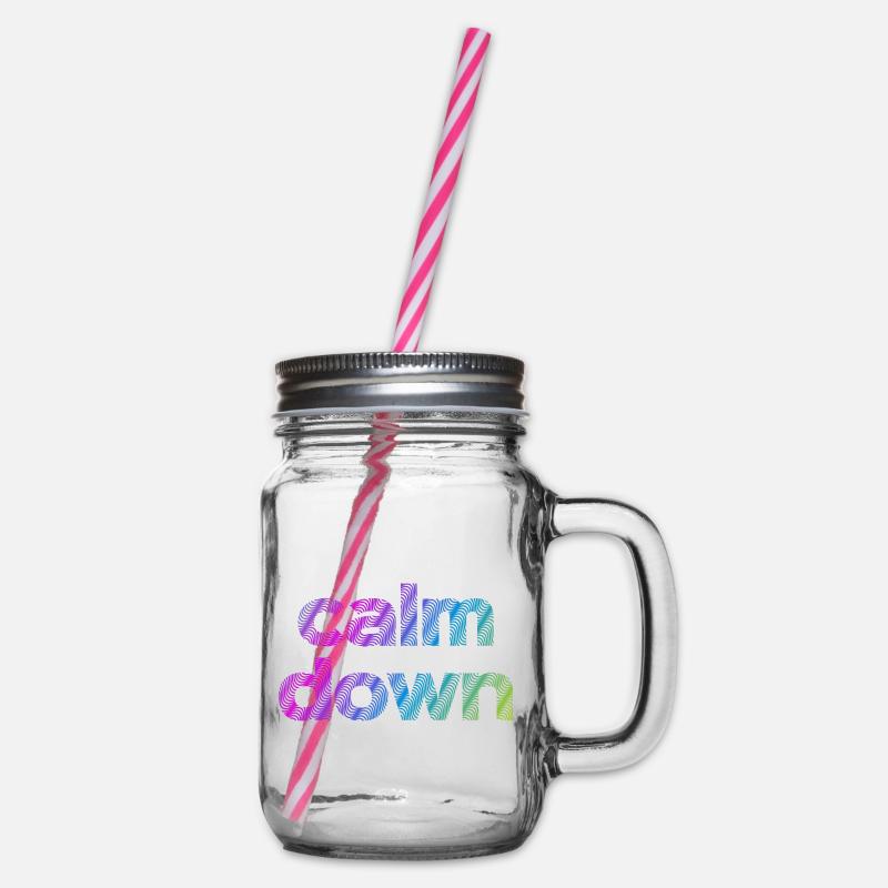 calmDown - Henkelglas mit Schraubdeckel - Klar