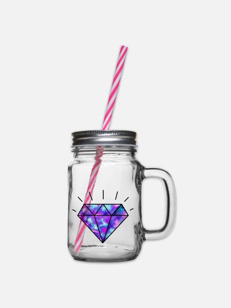 GALAXIE-DIAMANT - Henkelglas mit Schraubdeckel - Klar