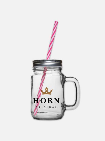 Horn - Henkelglas mit Schraubdeckel - Klar