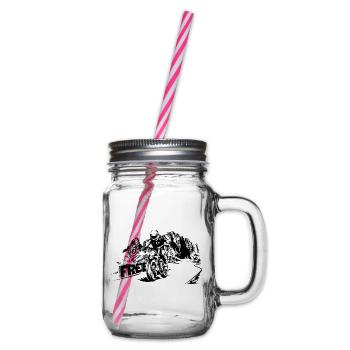 Moto Free Mountains Dolomites Symbole Logo - Bocal à boisson - transparent - Droite
