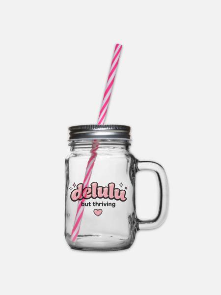 Delulu Thriving Logo - Bocal à boisson - transparent