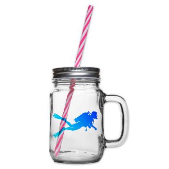 Apnoetauchen Geschenkidee für Unterwasserabenteuer - Henkelglas mit Schraubdeckel - Klar - Rechts