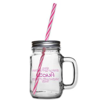 Leona - Henkelglas mit Schraubdeckel - Klar - Rechts