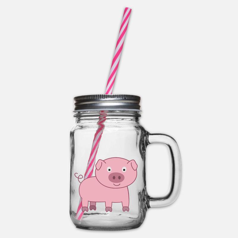 Cochons - Bocal à boisson - transparent