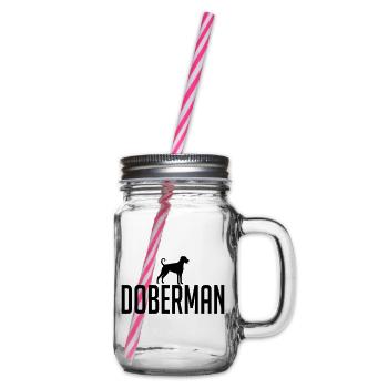 DOBERMAN race chien chien Wilsigns - Bocal à boisson - transparent - Droite