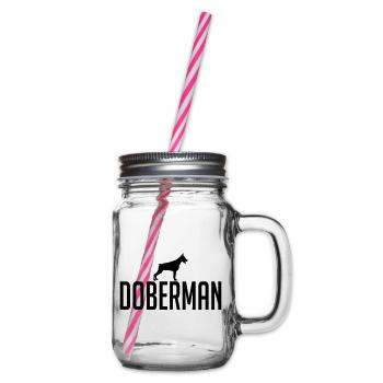 DOBERMAN race de chien Doberman chien chien Wilsigns - Bocal à boisson - transparent - Droite