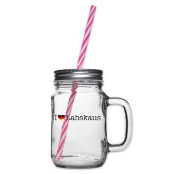 I love Labskaus - Henkelglas mit Schraubdeckel - Klar - Rechts