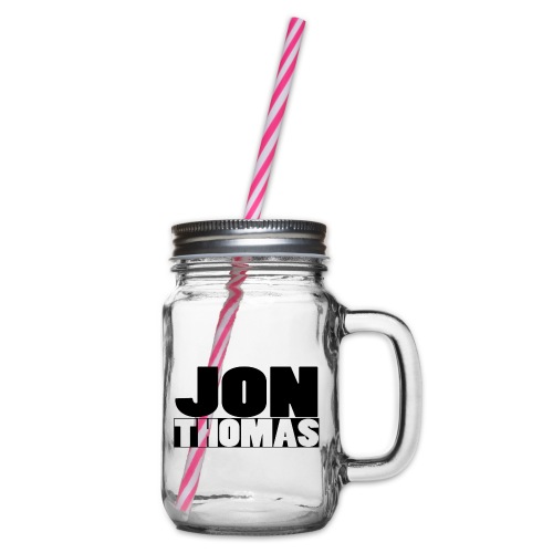 Jon Thomas Logo - Henkelglas mit Schraubdeckel