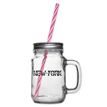 New York Stadtbezirk Brooklyn - Henkelglas mit Schraubdeckel - Klar - Rechts