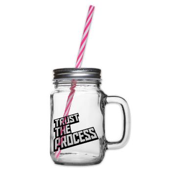 trust the process Quote - Glass jar with handle and screw cap - clear - Right