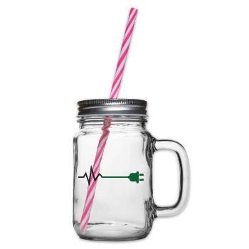 Electric shock - Glass jar with handle and screw cap - clear - Right