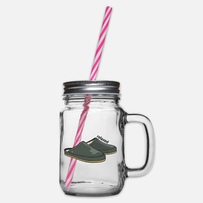 Relaxed grey - Henkelglas mit Schraubdeckel - Klar