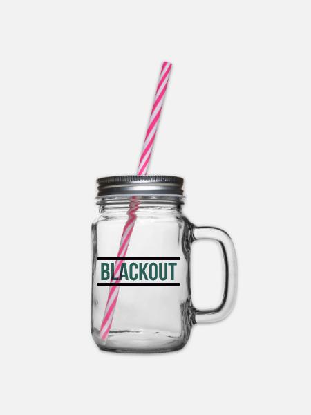 Blackout - Henkelglas mit Schraubdeckel - Klar