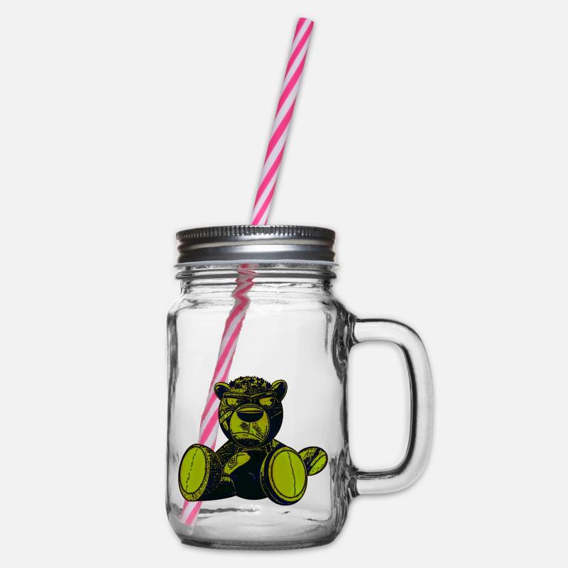 Effrayant Teddy Vert - Bocal à boisson - transparent