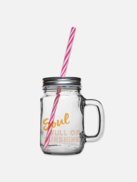 Soul full of sunshine - Henkelglas mit Schraubdeckel - Klar