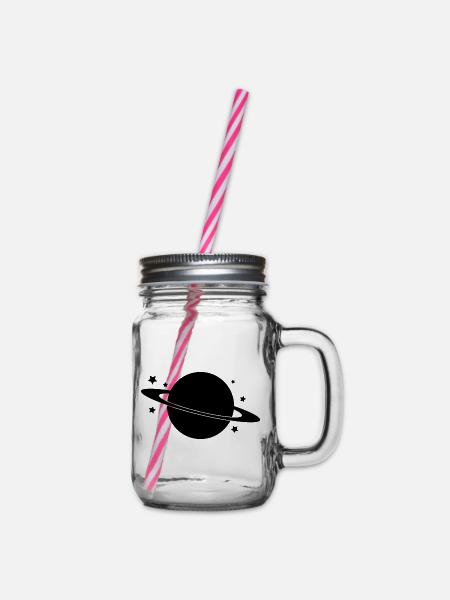 Planet - Henkelglas mit Schraubdeckel - Klar