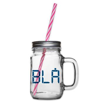 Blau - LCD - Henkelglas mit Schraubdeckel - Klar - Rechts