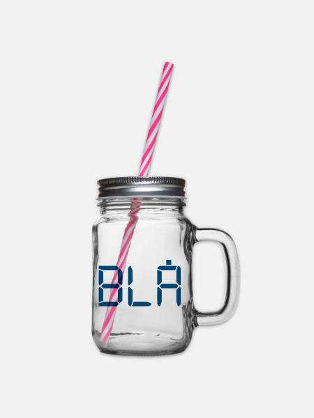 Bleu - LCD - Bocal à boisson - transparent