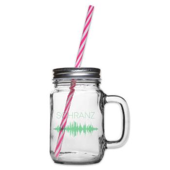 Schranz Techno Geschenk - Henkelglas mit Schraubdeckel - Klar - Rechts