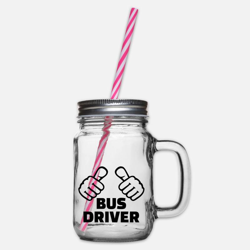 Busfahrer - Henkelglas mit Schraubdeckel - Klar
