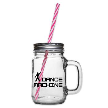 ★ Design colors changeable ★ Dance Machine - Glass jar with handle and screw cap - clear - Right