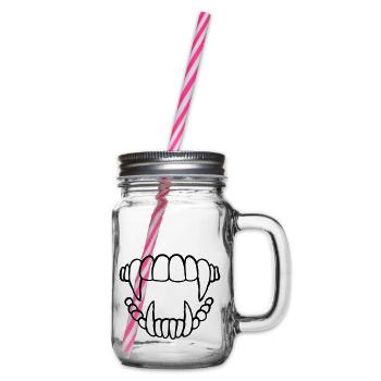 Concevoir des dents de vampire - Bocal à boisson - transparent - Droite
