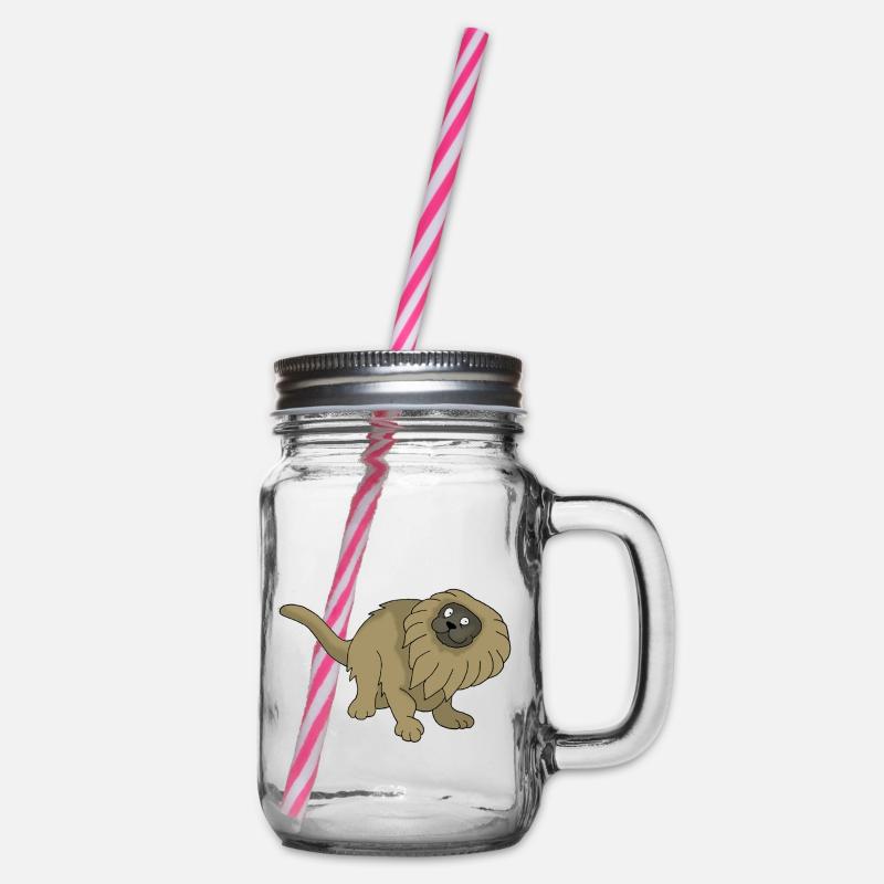 Äffchen - Henkelglas mit Schraubdeckel - Klar