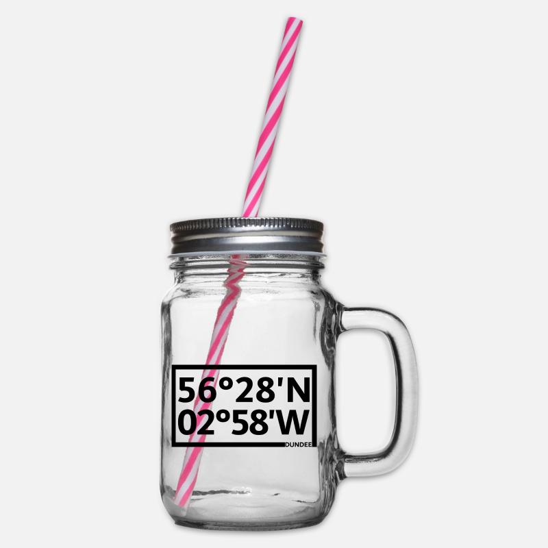 Dundee Coordinates - Glass jar with handle and screw cap - clear