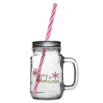 Merry Christmas - Glass jar with handle and screw cap - clear - Right