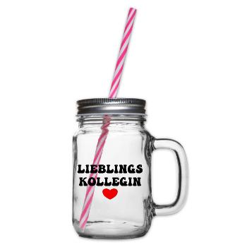 Lieblingskollegin - Henkelglas mit Schraubdeckel - Klar - Rechts