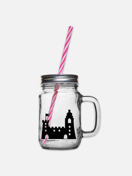 burg - Henkelglas mit Schraubdeckel - Klar
