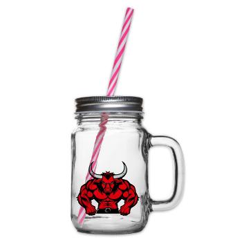 stier tier - Henkelglas mit Schraubdeckel - Klar - Rechts