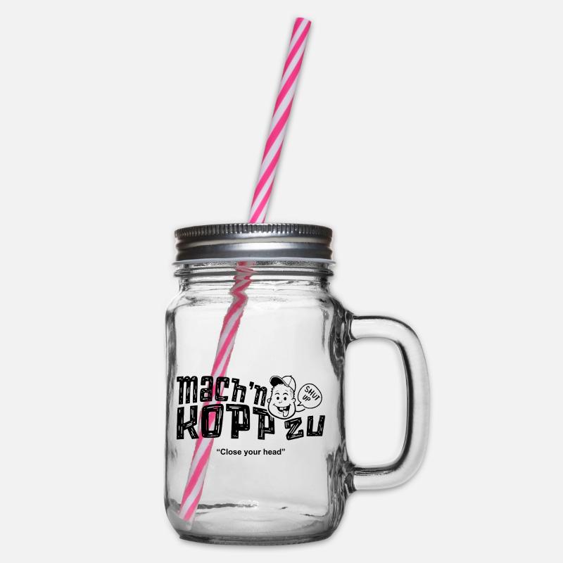 machn Kopp zu  - Henkelglas mit Schraubdeckel - Klar