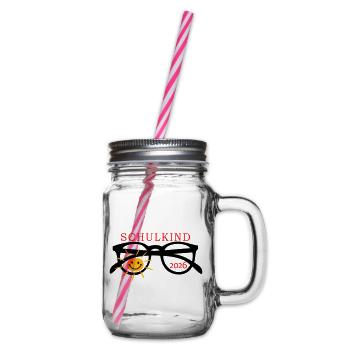 coole Sonnenbrille Schulkind  - Henkelglas mit Schraubdeckel - Klar - Rechts
